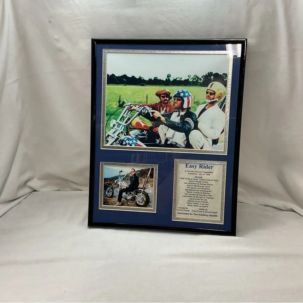 Easy‎ Rider Vintage Film Display with Movie photos, Tribute & Film Informaiton